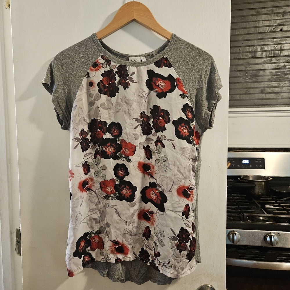 Floral printed women's blouse.